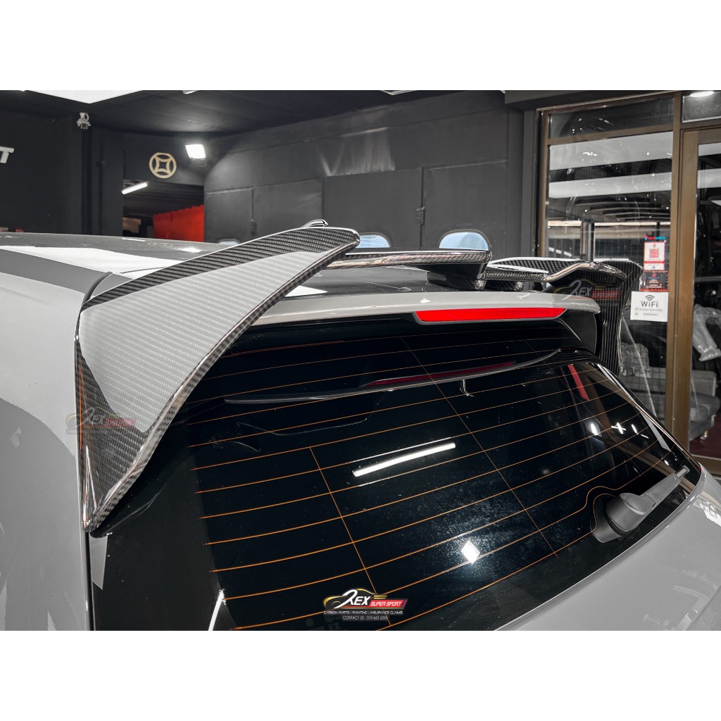 VW Volkswagen Golf Mk8 GTI / R / R-Line Rear Spoiler TAKD Real Dry ...