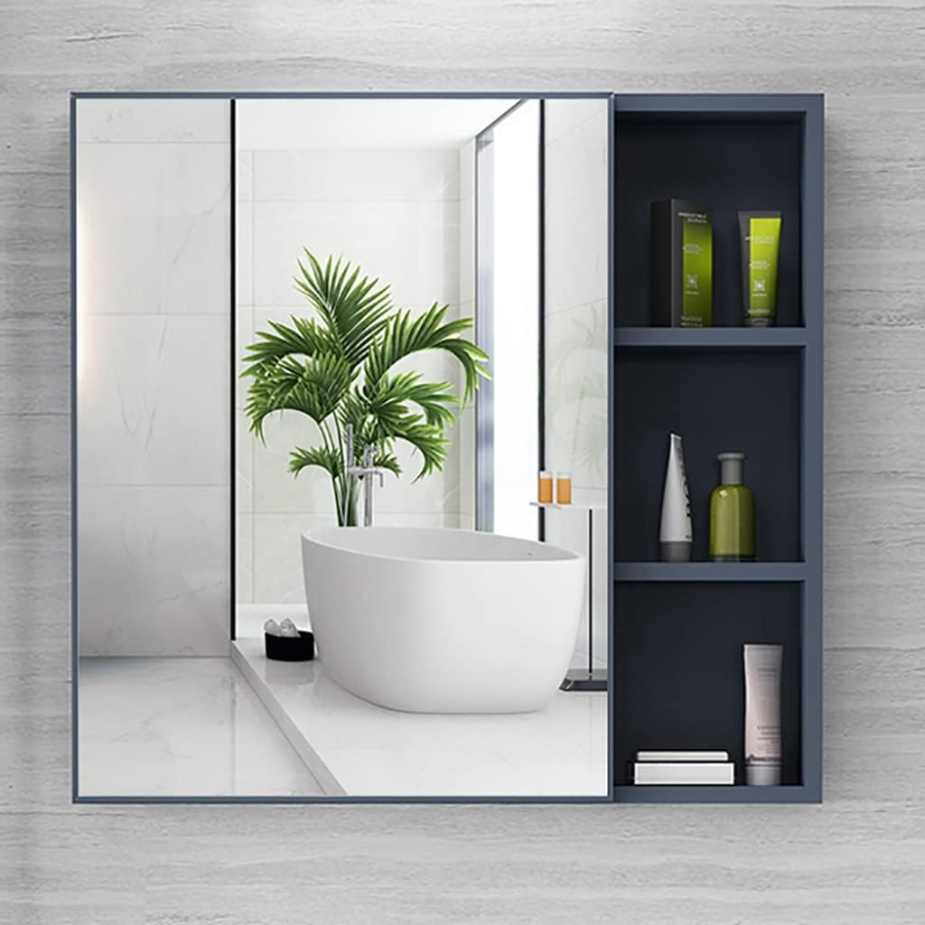 【READY STOCK】Aluminum Bathroom Mirror Cabinet With Mirror Door Wall ...