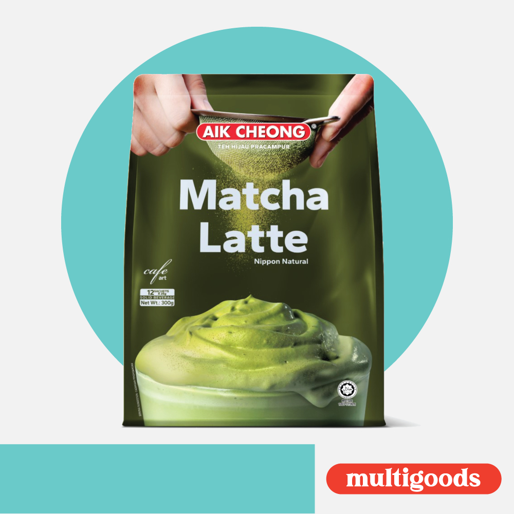 Aik Cheong Matcha Latte Teh Hijau Pracampur 12 S X 25g Cafe Art Nippon Natural Solid Beverage 3