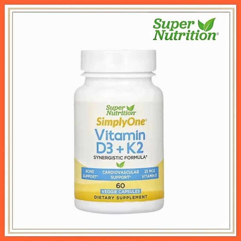 Super Nutrition Vitamin D3 K2 60 Veggie Capsules Shopee Malaysia