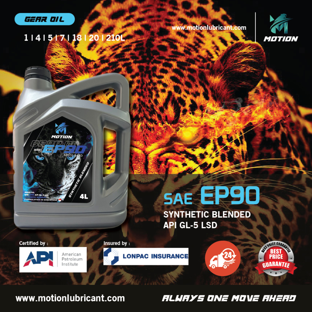 MOTION Manual Transmission GEAR OIL FLUID EP90 4L API GL5LSD Minyak