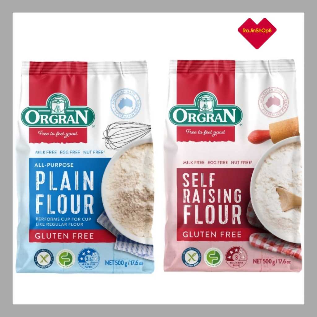 Orgran Gluten Free Flour 500g | Self Raising or Plain | Gluten Free ...