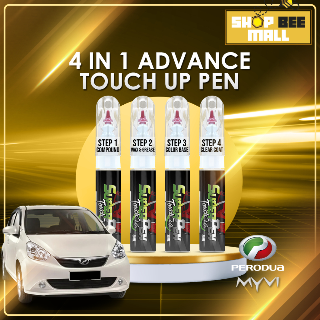 Perodua Myvi Advance Touch Up Pen 4 IN 1 Original Car Paint DIY Repair ...