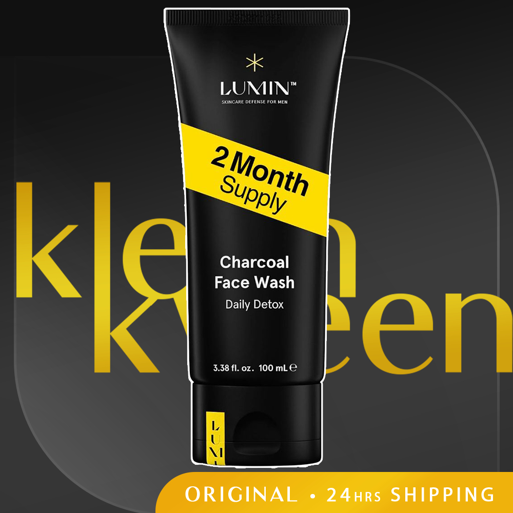 Lumin Charcoal Face Wash Daily Detox for Men Charcoal Cleanser