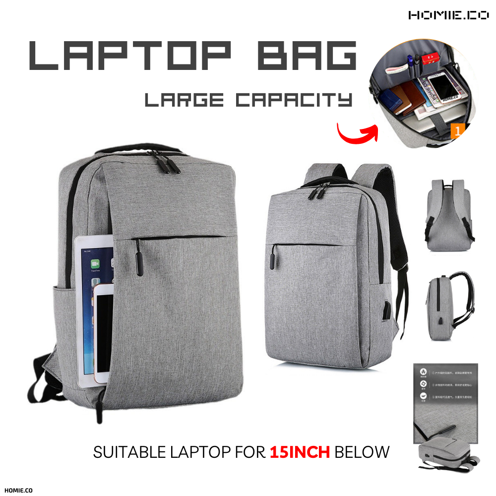 Multifunctional Laptop Backpack USB Charging Travel Unisex 15inch Below ...