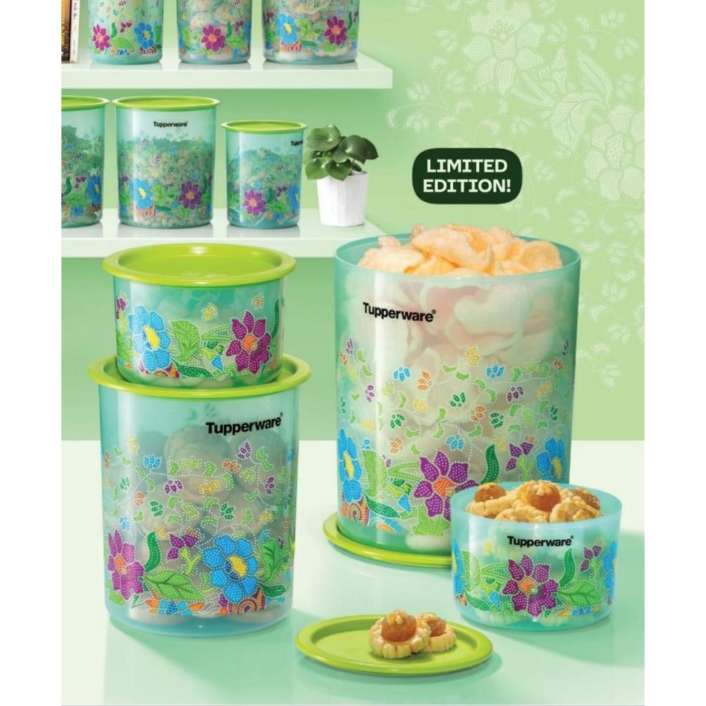 SET RAYA 2024 PART 3 TUPPERWAREBRANDS OT BATIK CANISTER | Shopee Malaysia