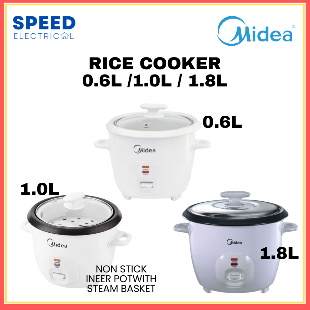 MIDEA RICE COOKER 0.6L MG-GP06B 1.0L MG-GP10B 1.8L MG-GP18B PERIUK NASI ...