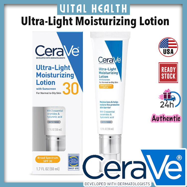 CeraVe UltraLight Moisturizing Lotion With SPF 30 Daily Face