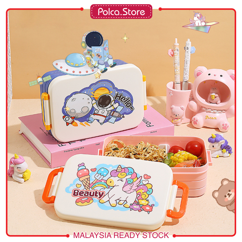 Kids Cute Cartoon Lunch Box School Food Container Children Bento Box