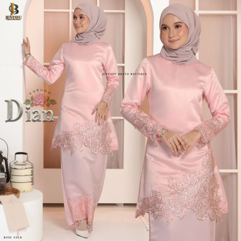DIAN KURUNG PAHANG JBE BLACK, DUSTY GREEN,  MAROON, LAVENDER, Baby blue