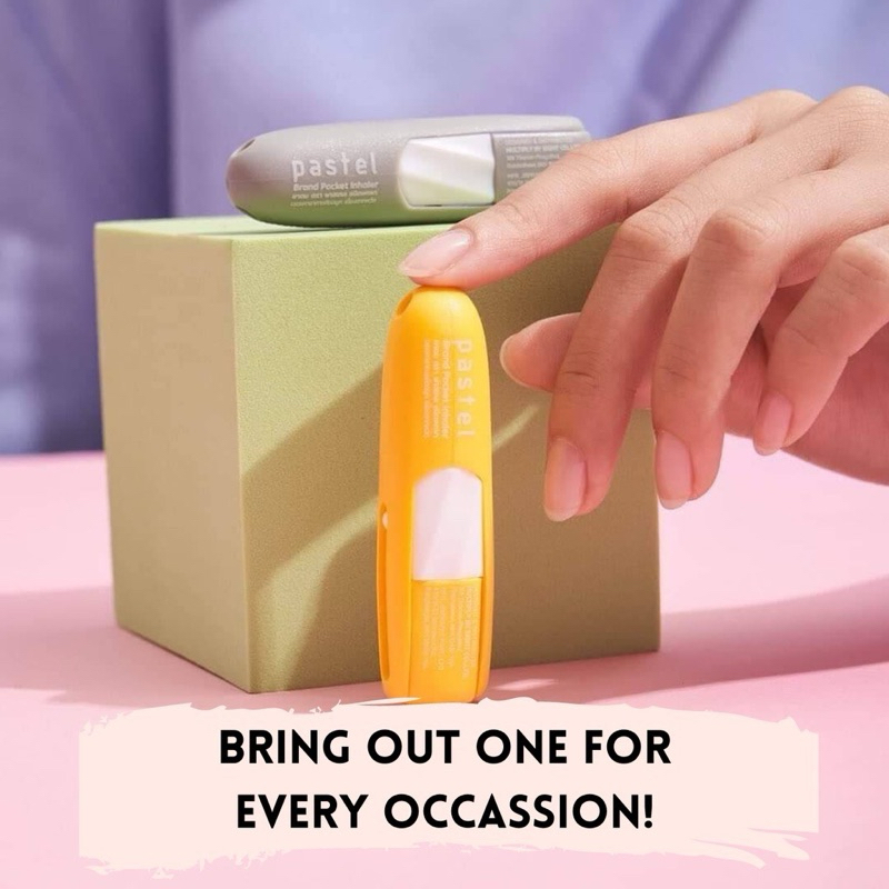 Pastel Brand Pocket Inhaler Thai Product Relieve nasal congestion (1pcs ...