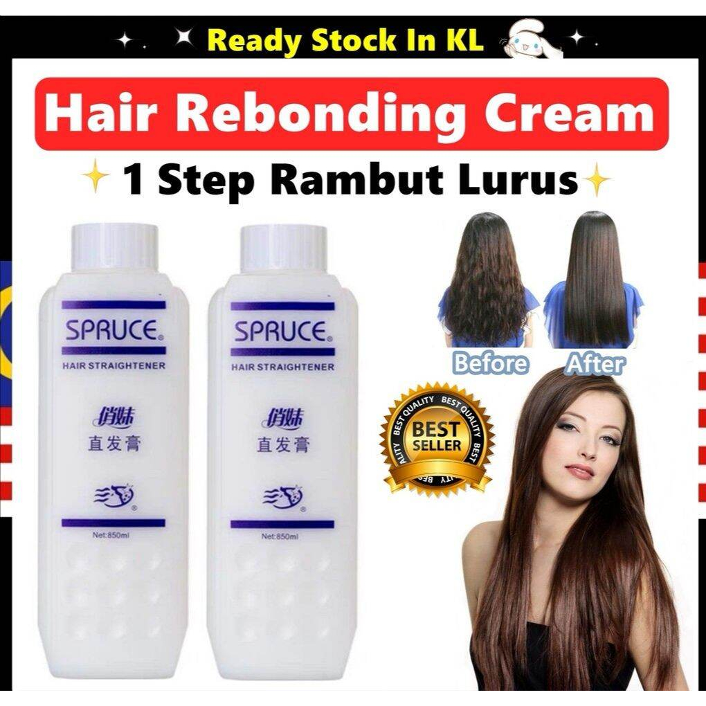 1 Step Pelurus Rambut Krim Ubat Lurus Hair Cream Rebonding 800ML 直发膏 ...