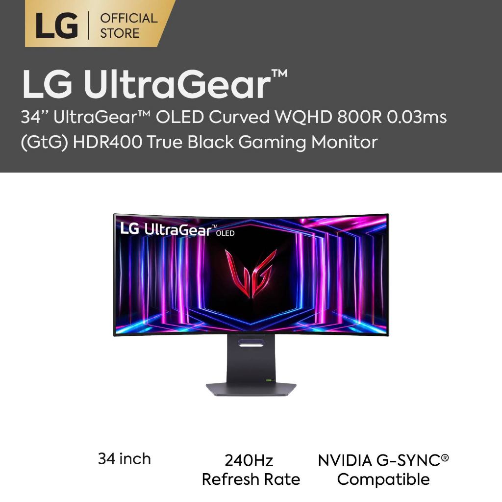 LG 34" 34GS95QE & 39" 39GS95QE UltraGear™ OLED Curved Gaming Monitor ...