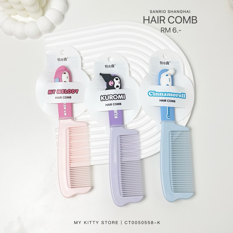 Miniso Shanghai My Melody Kuromi Cinnamoroll Hair Comb Anti-static Hair ...