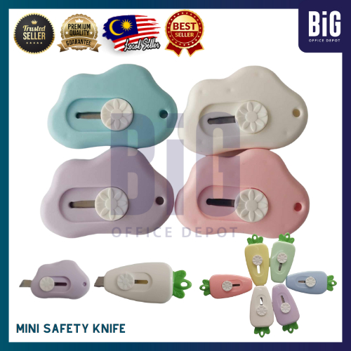 【READY STOCK】MINI UTILITY KNIFE | SAFETY KNIFE | PARCEL CUTTER | CUTE ...