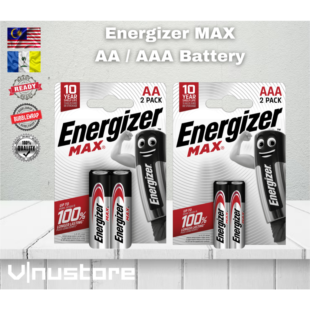 Energizer MAX Alkaline Batteries AA AAA Battery Long Lasting | Shopee ...