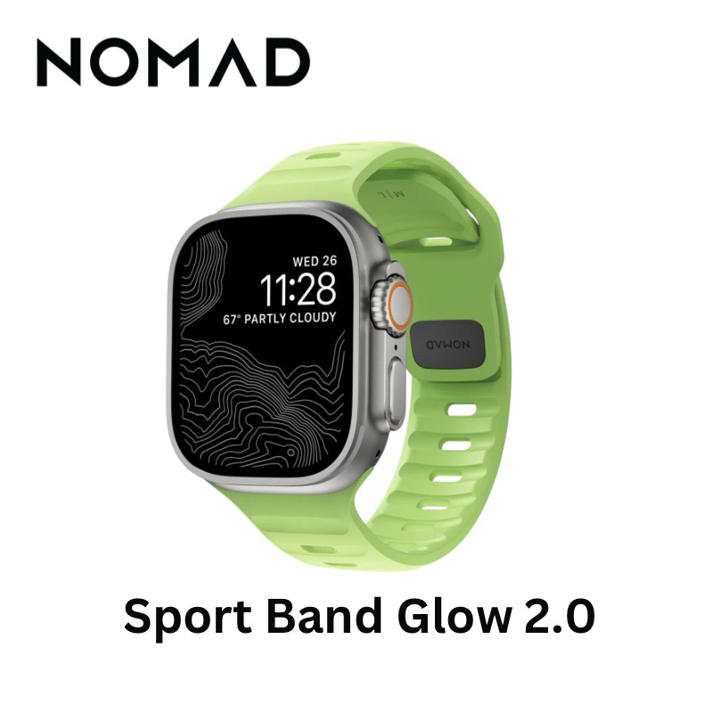 NOMAD Glow 2.0 Sport Band for AW 49mm, 45mm, 44mm, and 42mm (Ultra ...