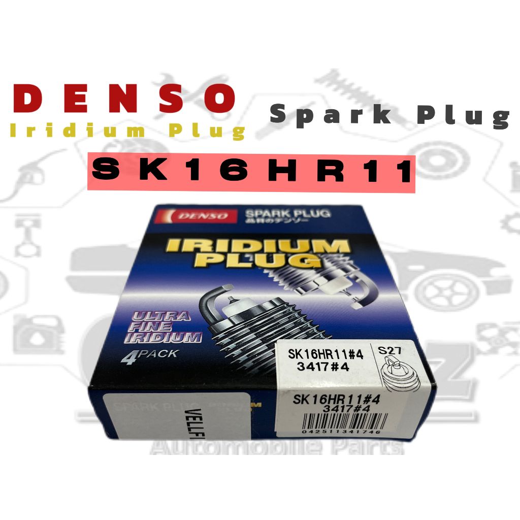 DENSO IRIDIUM SPARK PLUG SK16HR11 (4PCS) TOYOTA VELLFIRE 2.5 AGH30 ...