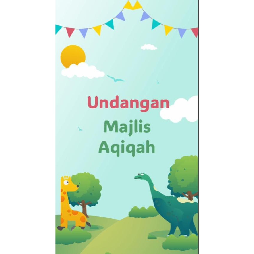 Kad Jemputan Majlis Aqiqah Digital (AQ010): E-Kad Video Undangan Majlis ...