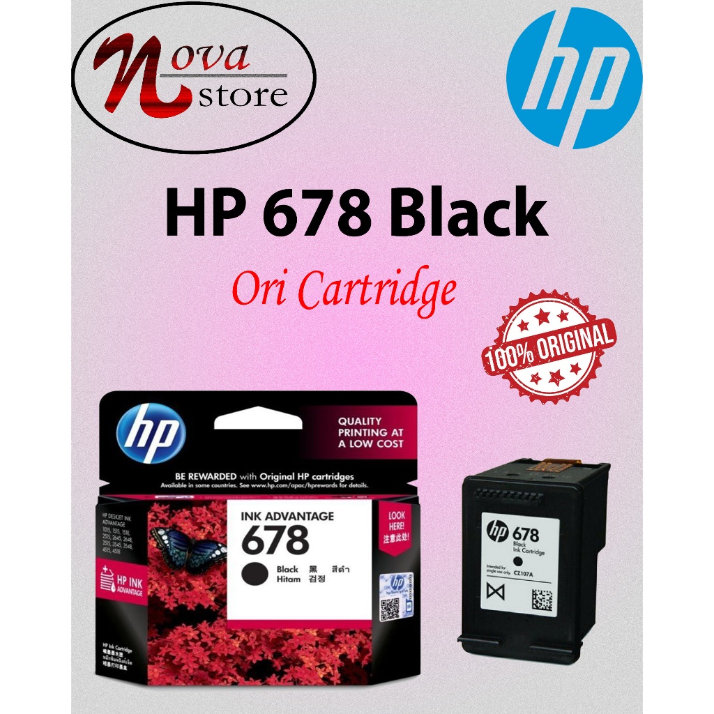 HP 678(Black)/(Color) DeskJet Ink Advantage Cartridge | Shopee Malaysia