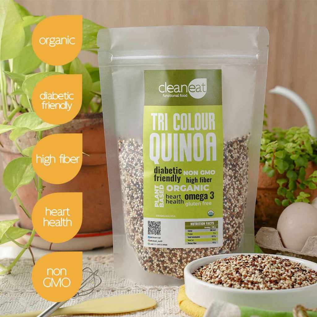 Organic Tri Colour Quinoa, 100g, 200g ,500g Clean Eat I Superfood I