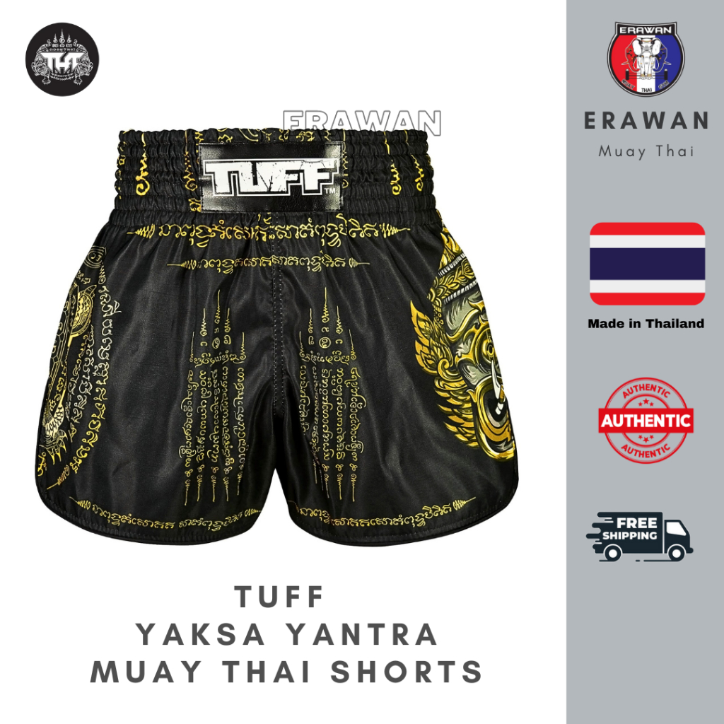 Muay Thai Shorts / Boxing Trunks Thailand TUFF (RMS116 Yaksa Yantra ...