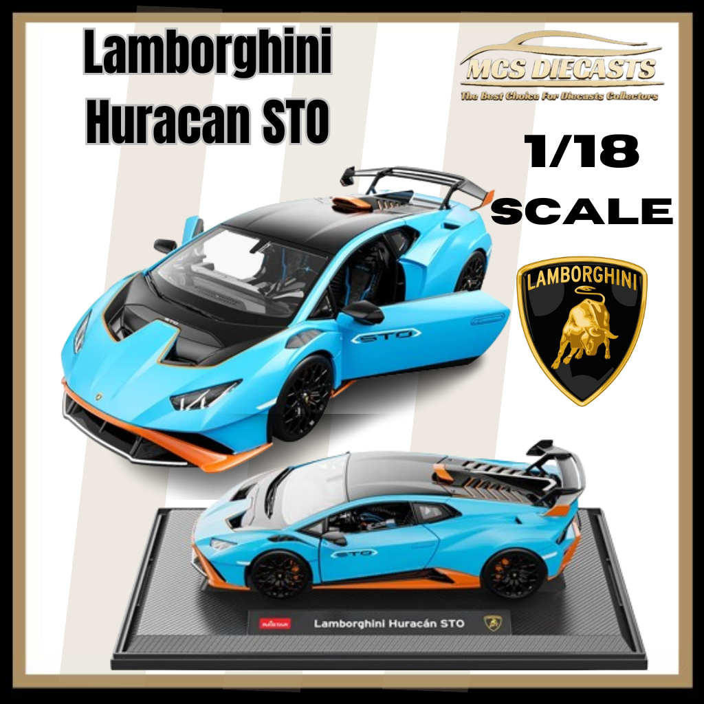 RASTAR 1/18 Lamborghini Huracan STO Supercar Diecast Car Model Toy Die ...