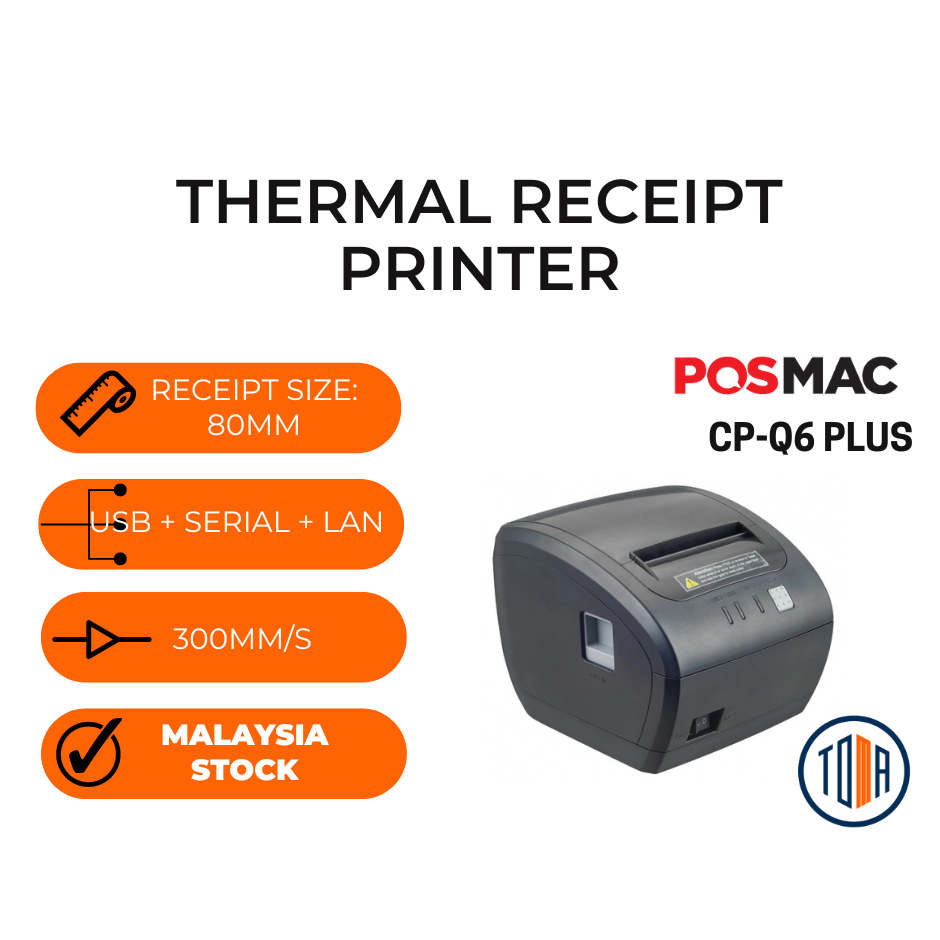 POSMAC CP-Q6 CP-Q6 Plus Thermal Receipt Printer 80mm Storehub Printer ...