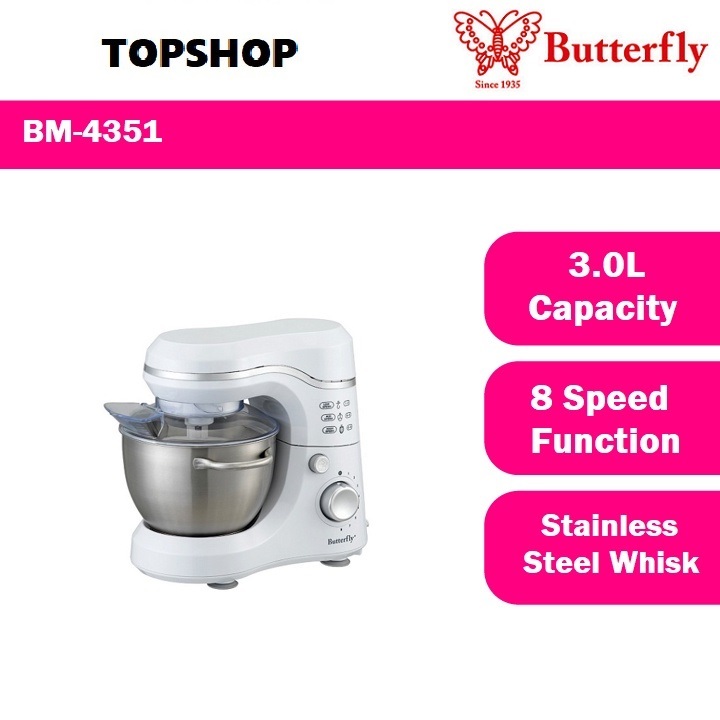 Butterfly BM4351 3L Stand Mixer 8 SPEED CONTROL 400W Shopee Malaysia