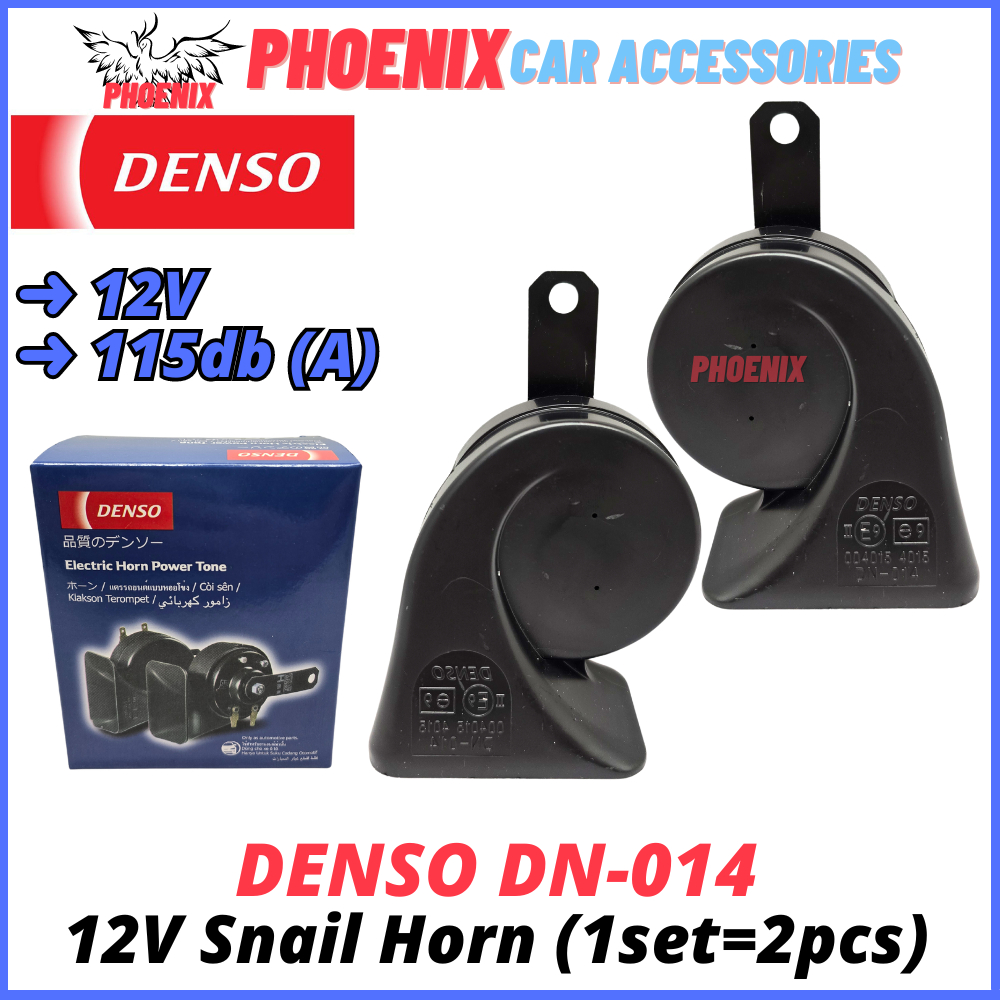 DENSO DN-014 BM Horn Snail Twin Tone Compact Car 12V Super Loud Siren ...