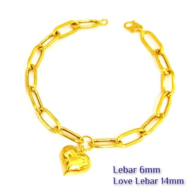 🌈 Exclusive Paper Clip Bracelet.Gelang Tangan Paper Clip Emas 916🌈