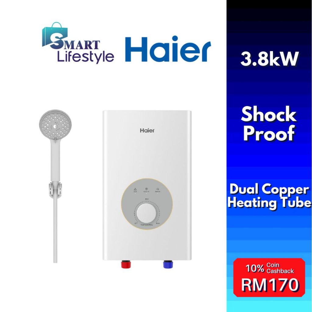 Haier Non Pump Instant Water Heater EI38M-F1W(MY) | Shopee Malaysia