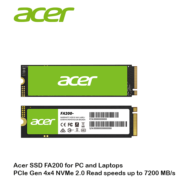 Nvme Ssd New SSD 2TB Acer FA200 M.2 2280 PCIe 4.0 NVMe Gen4x4 HMB
