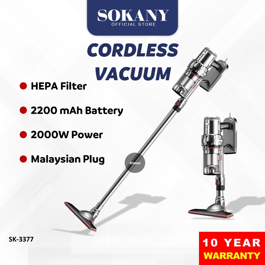🔥𝗢𝗥𝗜𝗚𝗜𝗡𝗔𝗟 | SOKANY HANDHELD CORDLESS VACUUM CLEANER | SK-3377 ...