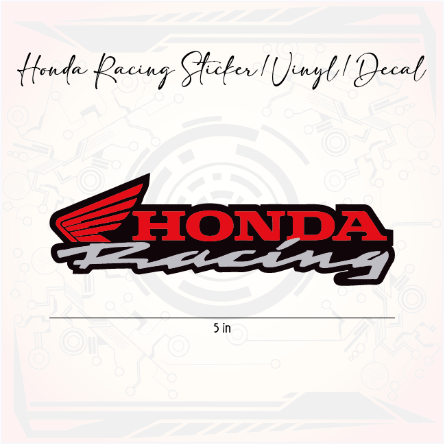 Honda Racing Sticker with reflective vinyl decal sticker | Shopee Malaysia