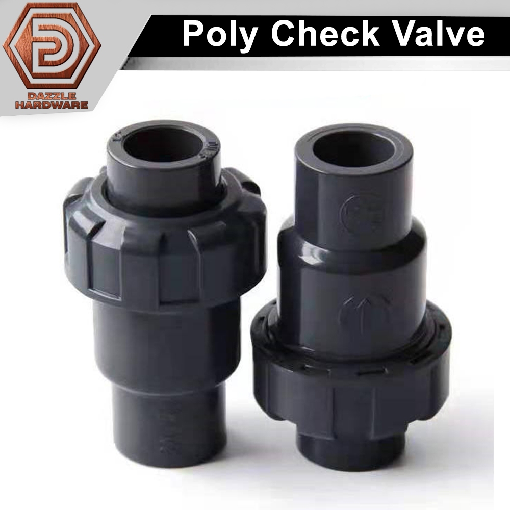 Poly check valve 20mm 25mm 32mm poly one way valve pvc 1 way valve non back flow valve water