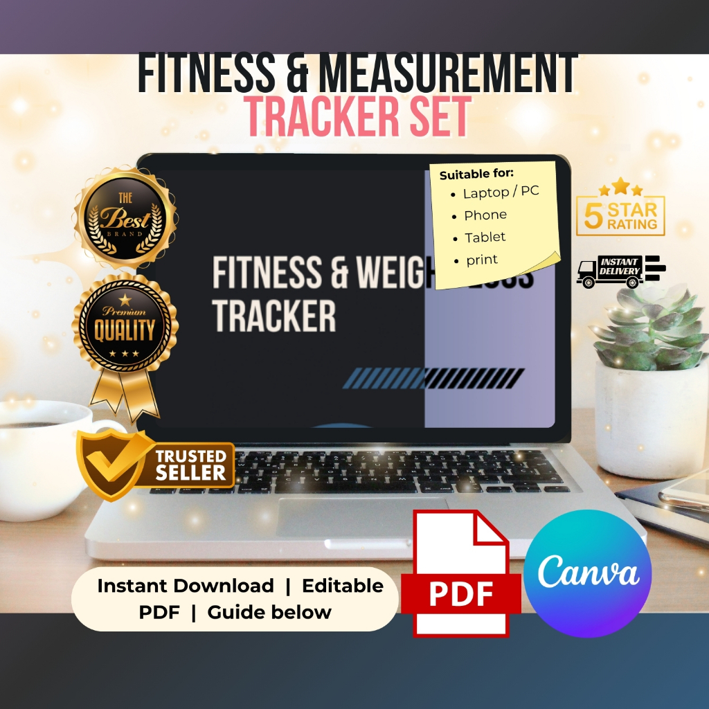 Meticulous Fitness & Measurement Tracker Canva Template - Body ...