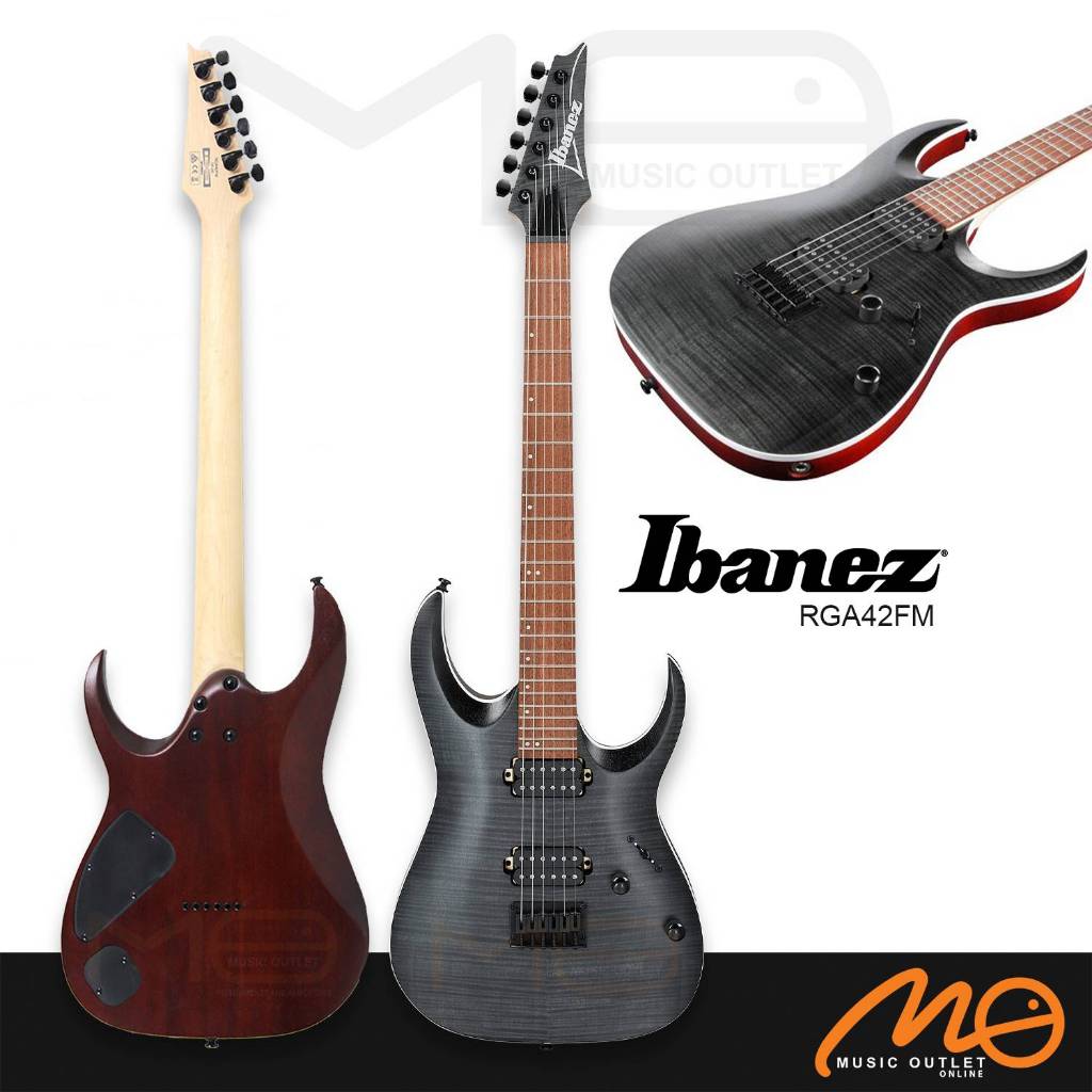IBANEZ RGA42FM STANDARD ELECTRIC GUITAR (TRANSPARENT GRAY FLAT ...