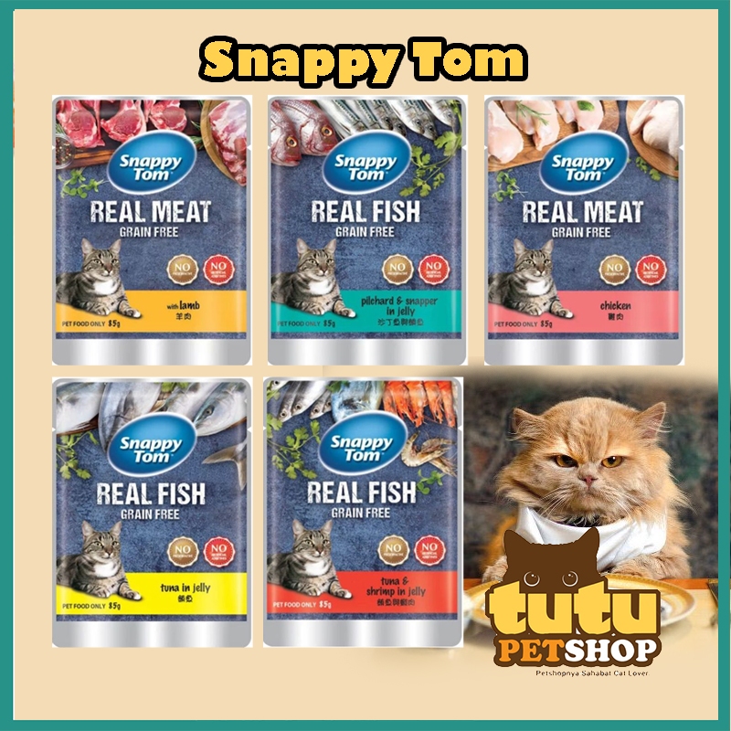 Snappy Tom Pouch Cat Wet Food (85G)Makanan Kucing - Beef / Lamb ...