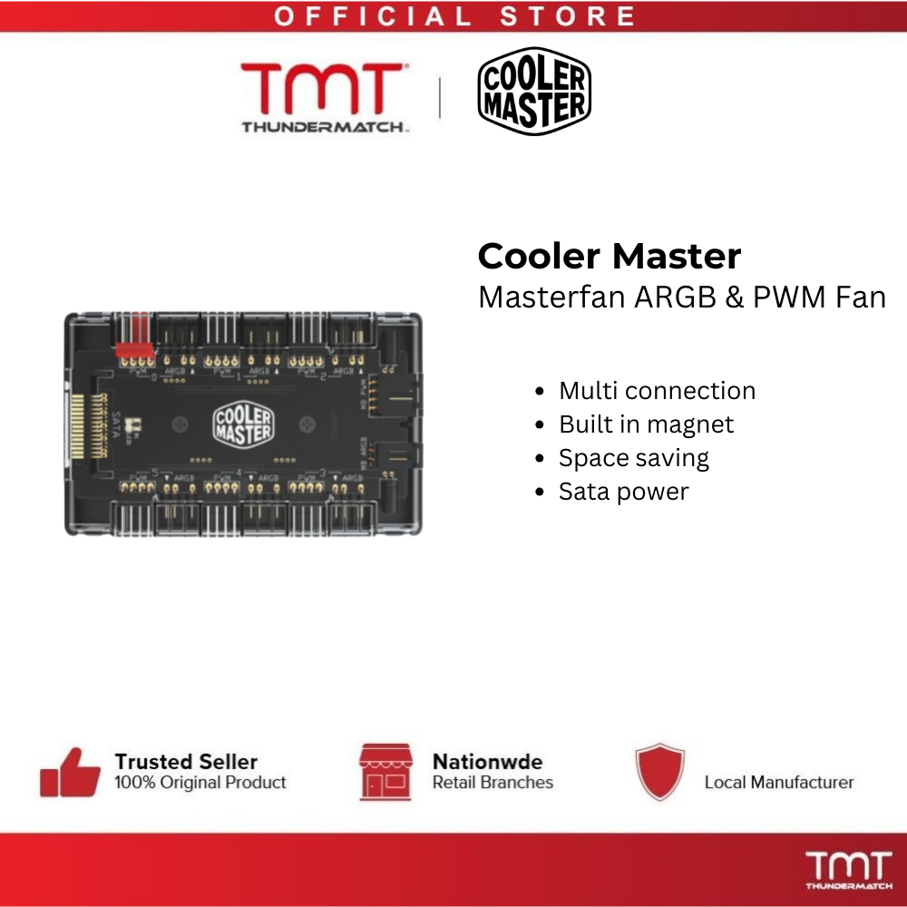 [TMT Official] Cooler Master Masterfan ARGB & PWM Fan (1 To 6 Ports Hub ...