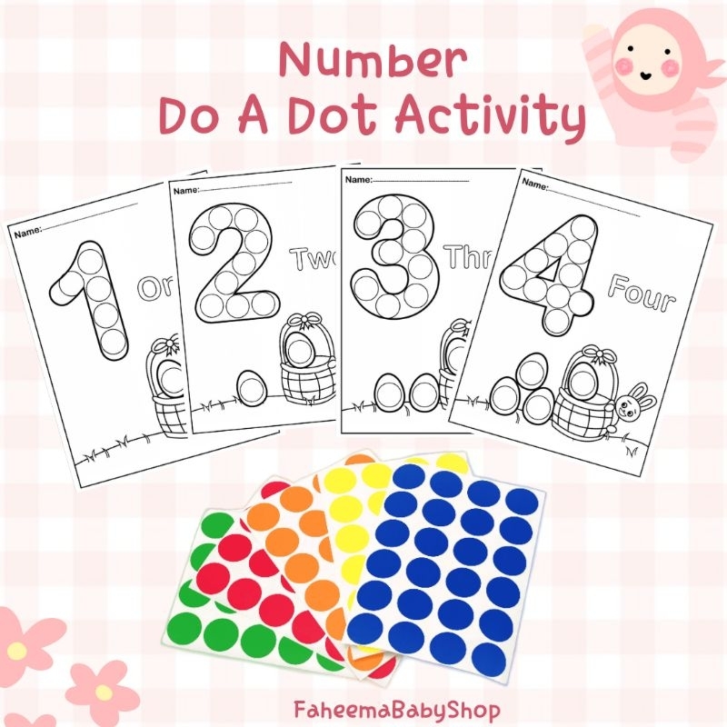 Sticker Book Toy Do a Dot Worksheets Educational Toys Activity for Kids ...