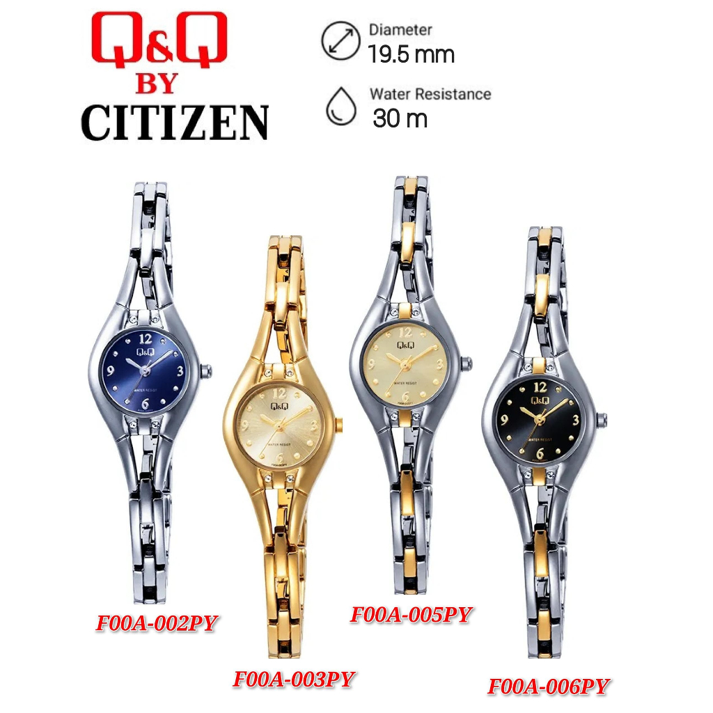 Q&Q Japan by Citizen Ladies analog quartz F00A . | Shopee Malaysia