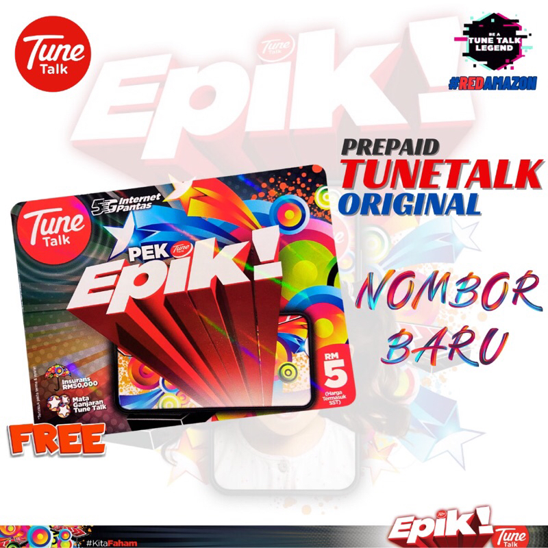 SIMKAD PREPAID TUNETALK EPIK (SIM ONLY) | Shopee Malaysia