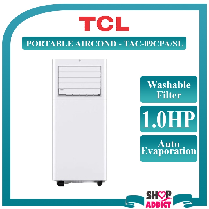 TCL Portable Air Conditioner TAC-09CPA/SL 1.0HP | TAC-12CPA/SL 1.5HP ...