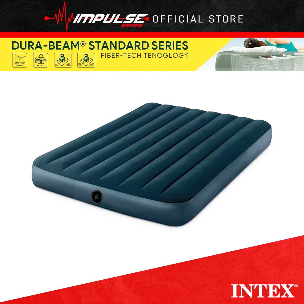 PROMOTION Intex Dura Beam Thick Inflatable Air Bed Air Mattress Midnight Green Single Queen King Size Shopee Malaysia