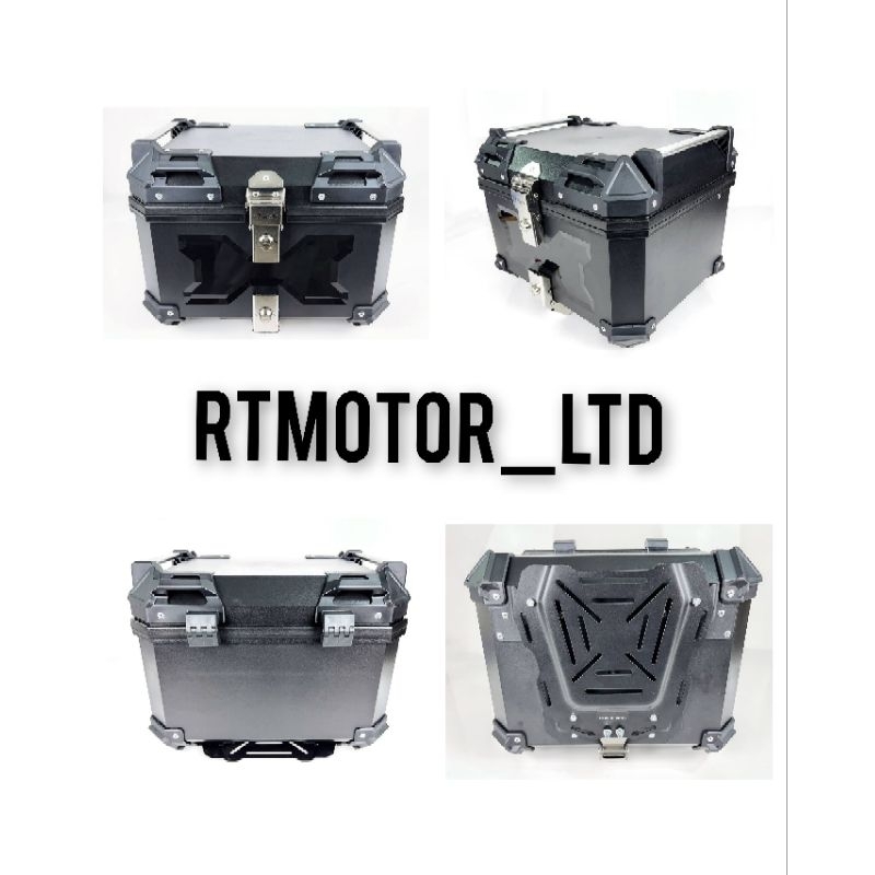 RZ RACING TOP BOX 45L ABS PLASTIC [ X LOGO ] WITH TOP BOX BASE AND ...