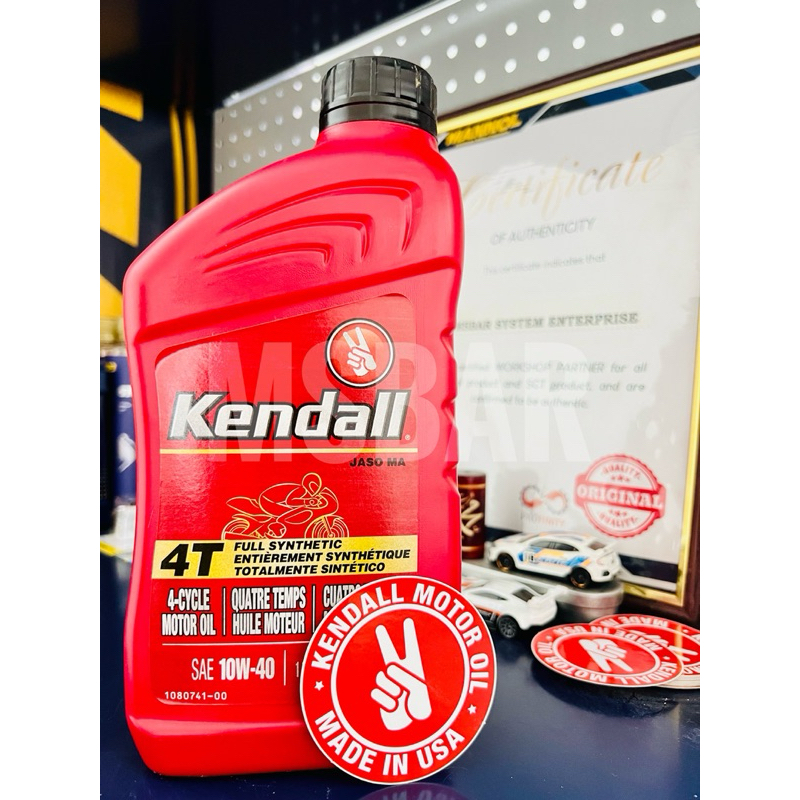 Kendall USA 4T 10W-40 SL (Fully Synthetic) 1L (Motorcycle Engine Oil ...