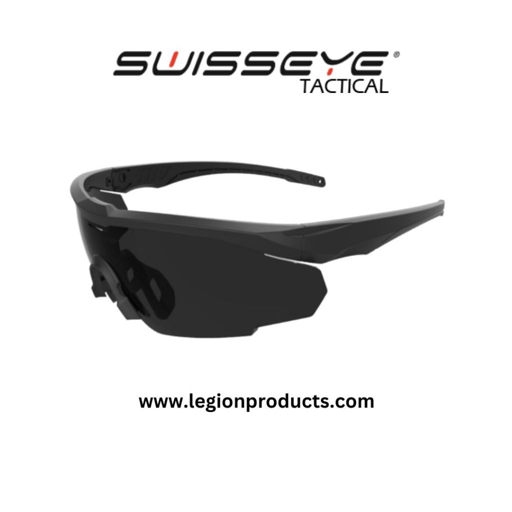 Swisseye BLACKHAWK PRO Tactical Glasses Black Frame Interchangeable Lenses