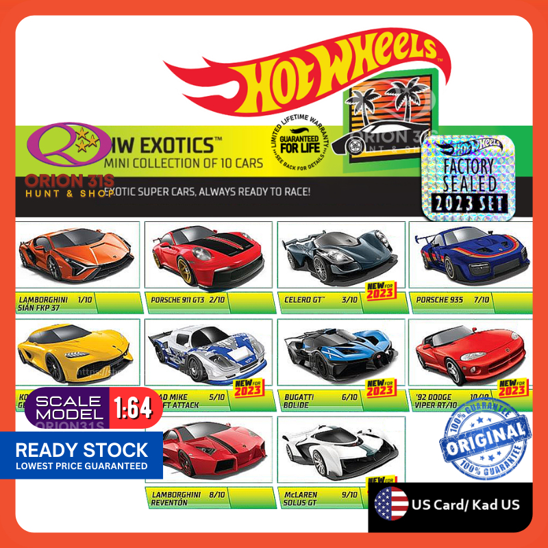 Hot Wheels Factory Sealed 2023 HW Exotics Lamborghini/ Porsche/ Bugatti ...