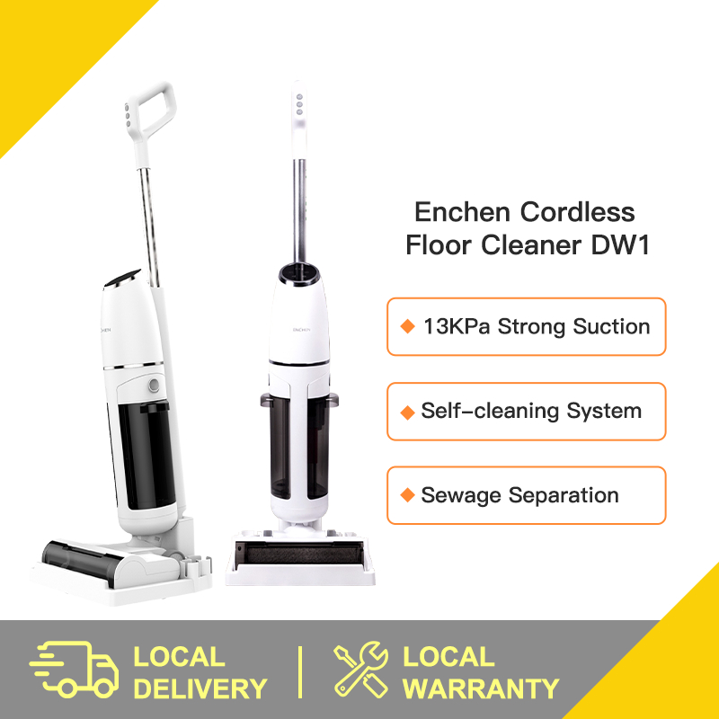 Enchen DW1 Wet and Dry Cordless Vacuum Cleaner 3 IN 1 Floor Washer Self ...